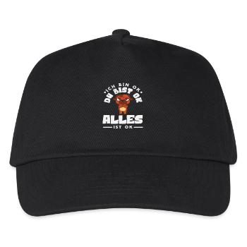 Ich bin OK Du bist OK Alles ist OK Hund - Kinder Basecap - Schwarz - Vorne
