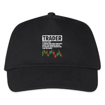Stock Exchange Trading Crypto Stock Market Trader - Kids’ Baseball Cap - black - Front