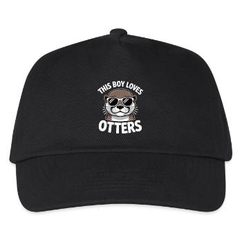 Otter Spruch Jungs Lustiges Otter Geschenk - Kinder Basecap - Schwarz - Vorne