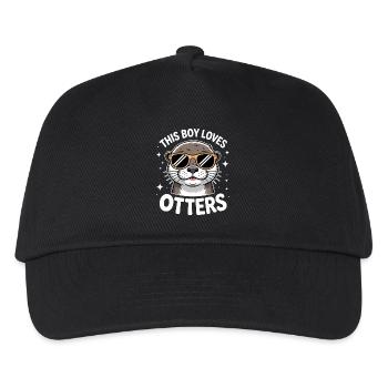 Otter Spruch Jungs Lustiges Otter Geschenk - Kinder Basecap - Schwarz - Vorne