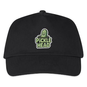 Pickle Head Lustige Gurke Cartoon Humor - Kinder Basecap - Schwarz - Vorne