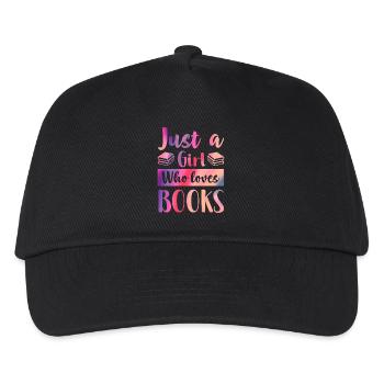 Just a girl who loves books - Kinder Basecap - Schwarz - Vorne