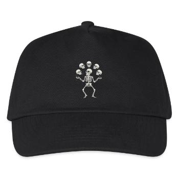 Jonglage de squelettes avec art de crânes - Casquette de baseball Enfant - noir - Devant