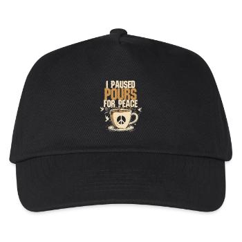 Ex-Coffee Drinker I Paused Pours For Peace - Kids’ Baseball Cap - black - Front