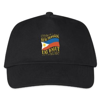Real Filipinos Eat Balut Phillippinen - Kinder Basecap - Schwarz - Vorne