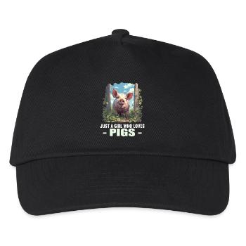 Cochon Cochon - Casquette de baseball Enfant - noir - Devant