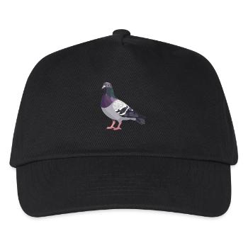 Tauben Taube - Kinder Basecap - Schwarz - Vorne