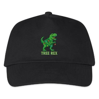 Tree Rex Dinosaur Christmas Family Fun - Kids’ Baseball Cap - black - Front