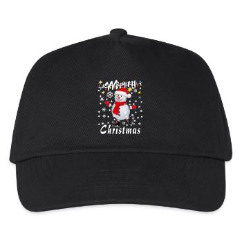 SNOWMAN Merry Christmas - Kinder Basecap - Schwarz - Vorne