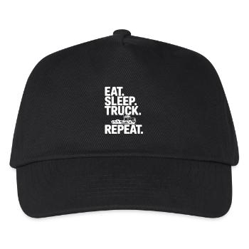 Eat. Sleep. Truck. Repeat. - Kids’ Baseball Cap - black - Front