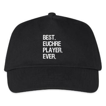 Funny Vintage Best Euchre Player Ever Euchre  - Kinder Basecap - Schwarz - Vorne
