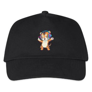 Dancing K-pop Tiger - Kids’ Baseball Cap - black - Front