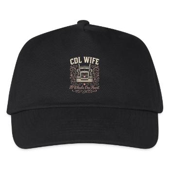 Femme CDL 18 Roues Un Cœur - Casquette de baseball Enfant - noir - Devant