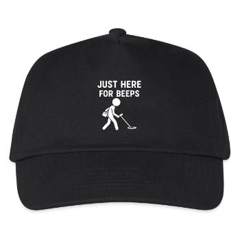 Just Here For Beeps Metal Detecting Fun - Kids’ Baseball Cap - black - Front