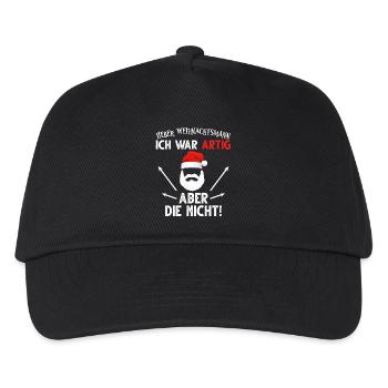 Lieber Weihnachtsmann ich war artig aber die nicht - Kinder Basecap - Schwarz - Vorne