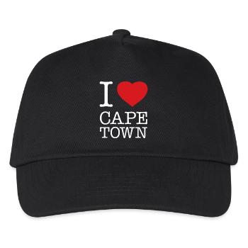 I love Cape Town Kapstadt - Kinder Basecap - Schwarz - Vorne