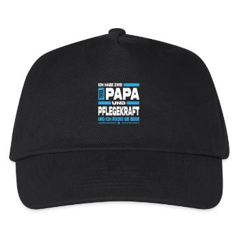 Dad and caregiver - Kids’ Baseball Cap - black - Front