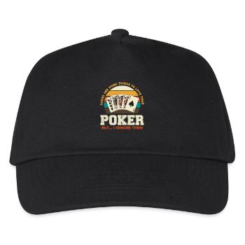 Retro Poker Deck Sunset - Kids’ Baseball Cap - black - Front