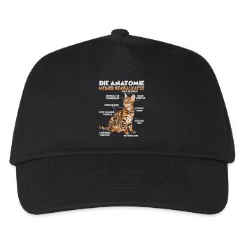 Bengalkatze Geschenk für Katzenfan Katzenmama - Kinder Basecap - Schwarz - Vorne