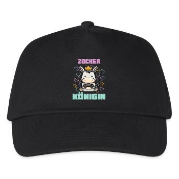 Zocker Königin - Kinder Basecap - Schwarz - Vorne