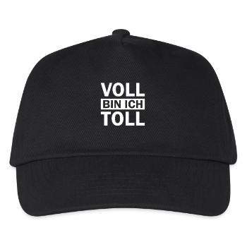 Voll bin ich toll - Kinder Basecap - Schwarz - Vorne