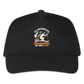 Snowboardeur J’ENSEIGNE ET JE BOIS DU CAFÉ - Casquette de baseball Enfant - noir - Devant