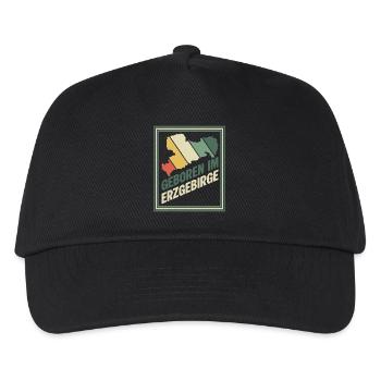 Born in the Ore Mountains Retro - Kids’ Baseball Cap - black - Front