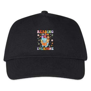 Citation de rat de bibliothèque « Lire est pour tous inclus » - Casquette de baseball Enfant - noir - Devant