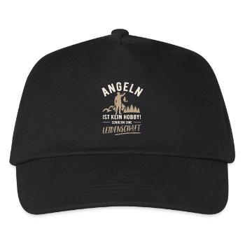 Fishing | Not a hobby but a passion - Kids’ Baseball Cap - black - Front