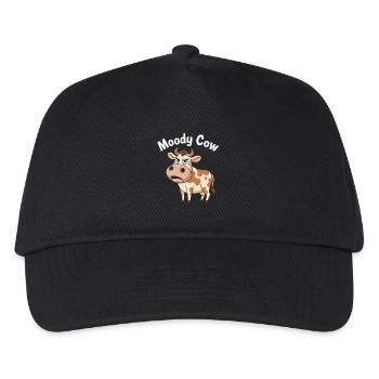 Moody Cow – Genervt, aber süß - Kinder Basecap - Schwarz - Vorne