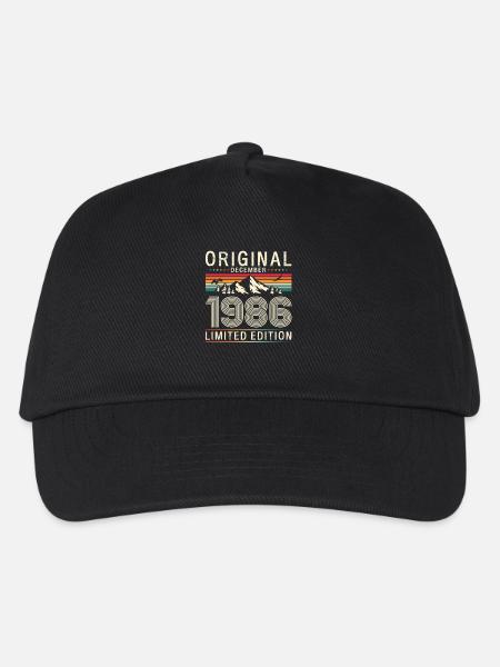 40. Geburtstag Original Dezember Jahrgang 1986 - Kinder Basecap - Schwarz
