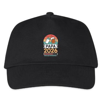 Dad 2026 Please Wait Future Dad Humor - Kids’ Baseball Cap - black - Front