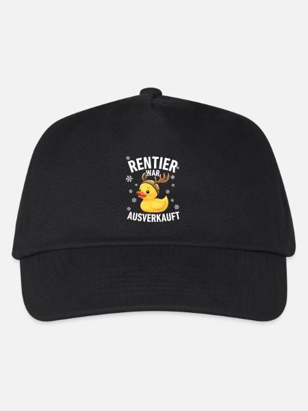 Rentier war ausverkauft Weihnachtsshirt Xmas Ente - Kinder Basecap - Schwarz