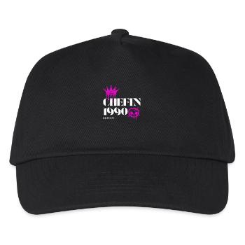 Chefin Edition 1990 Powerfrau 35 Jahre - Kinder Basecap - Schwarz - Vorne
