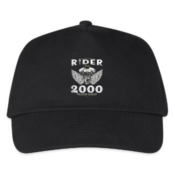 Fahrer seit 2000 - 25 Jahre Zweirad-Leidenschaft - Kinder Basecap - Schwarz - Vorne