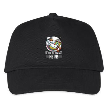 Before you ask No Swan Bad mood - Kids’ Baseball Cap - black - Front