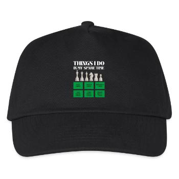 Chess time in leisure time - Kids’ Baseball Cap - black - Front