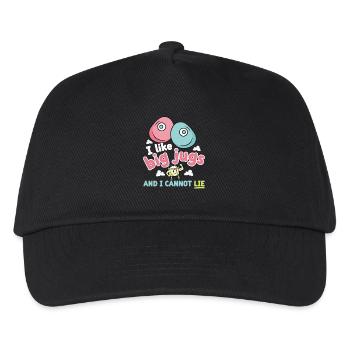 Ich mag Big Jugs, Klettern, Fels, Spaß, Humor - Kinder Basecap - Schwarz - Vorne
