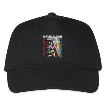 Propulsé par la craie et la conception d’escalade Beta - Casquette de baseball Enfant - noir - Devant