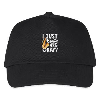 Just Really Like Sax Saxophone Orchestra Jazz Band - Kids’ Baseball Cap - black - Front
