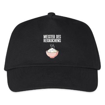 Kochen MEISTER DES REISKOCHENS Lustiges - Kinder Basecap - Schwarz - Vorne