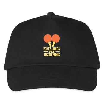 Tischtennisspieler Geschenke Tischtennis Outfits - Kinder Basecap - Schwarz - Vorne