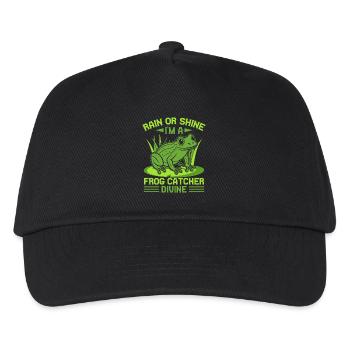 Frog Catcher Rain Or Shine I ́m A Divine Frog - Kids’ Baseball Cap - black - Front