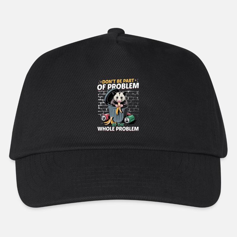 Funny Opossum - Kinder Basecap - Schwarz