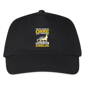 Tobogganing A LIFE WITHOUT SLEDDING IS POINTLESS - Kids’ Baseball Cap - black - Front