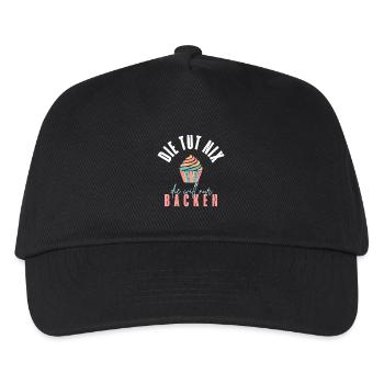 She doesn't do anything - she just wants to bake! - Kids’ Baseball Cap - black - Front