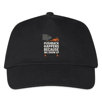 Rampe de nuit du personnel au sol au - Casquette de baseball Enfant - noir - Devant