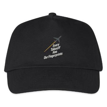 Rampe de nuit du personnel au sol au - Casquette de baseball Enfant - noir - Devant