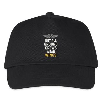 Rampe de nuit du personnel au sol au - Casquette de baseball Enfant - noir - Devant
