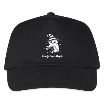 Magic owl learns magic - Kids’ Baseball Cap - black - Front